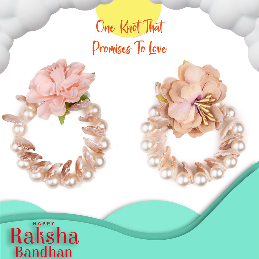 Rakhi Bracelet For Girls (Gold and Pink Gold)