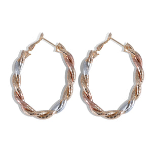 Spiralled Oval Hoops (Gold and Silver)