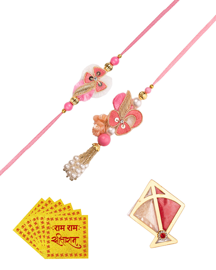 Rajasthani Zardozi Rakhi Lumba (Pink)