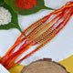 Thread Rakhi with Golden Beads