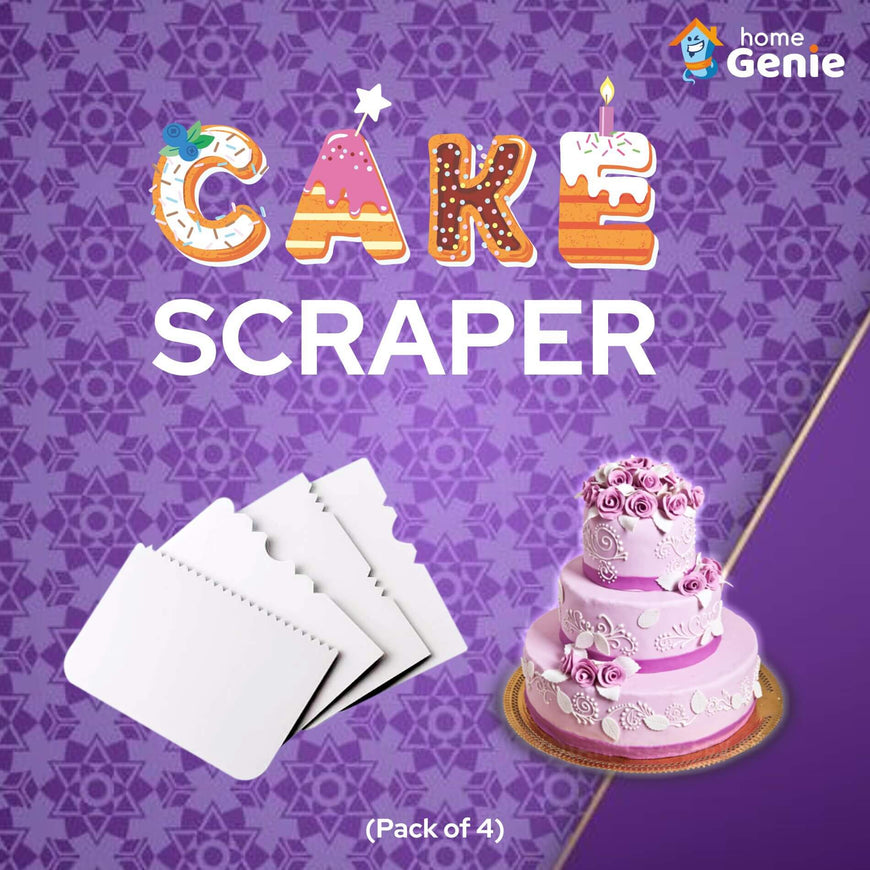 Home Genie Pack of 4 Cake Side Scraper