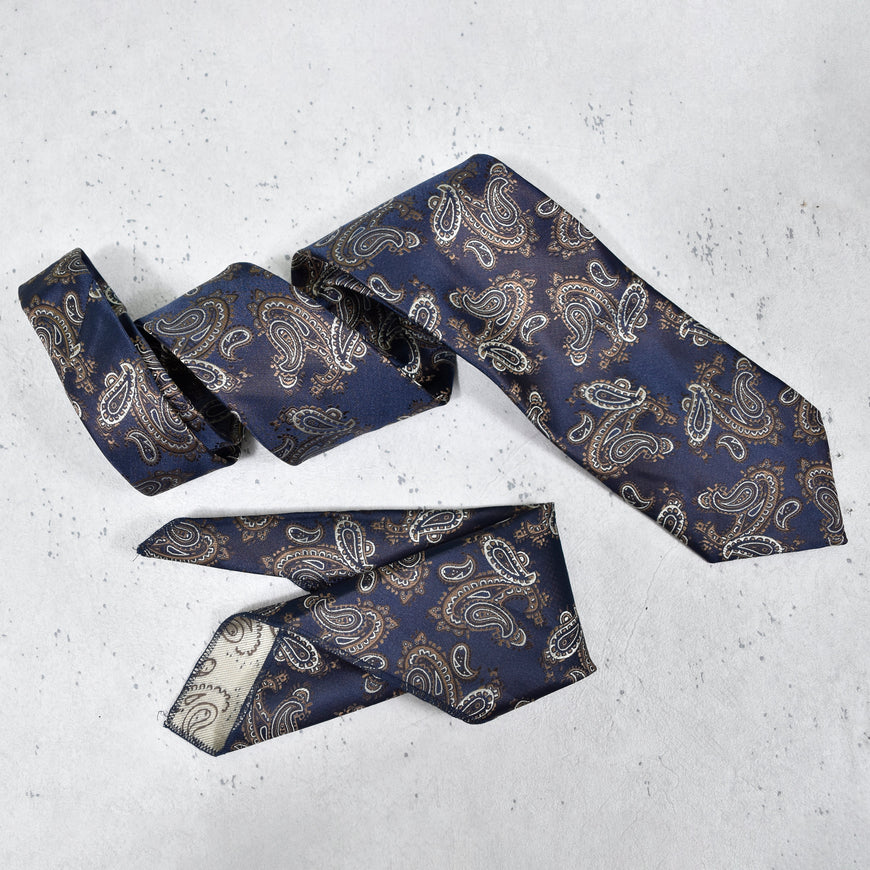 Amelia's Designer Blue Tie With Pocket Square For Men