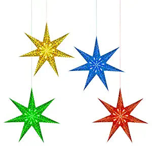 Hanging Star For Christmas Party - Multicolor - Medium Size