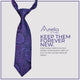 Amelia's Designer Dark Blue Tie With Pocket Square For Men