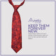 Amelia's Designer Red & Black Outline Tie With Pocket Square For Men
