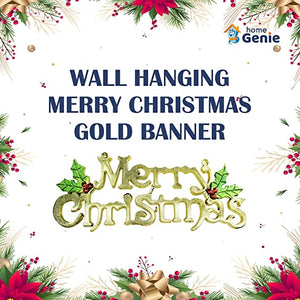 Wall Hanging Merry Christmas banner with Wreath