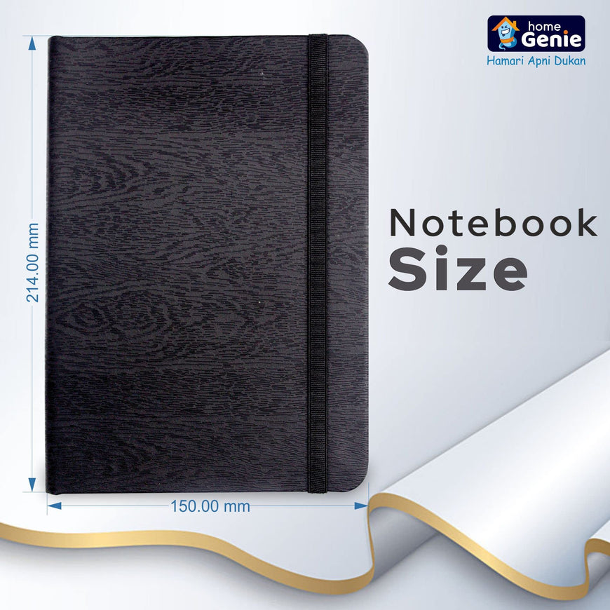 Notebook Diary with Textured Black Cover
