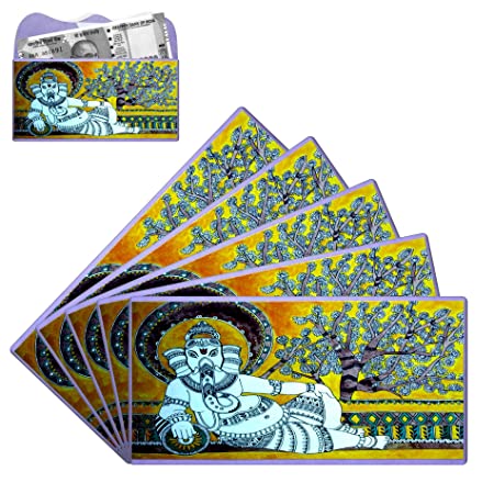 Shagun Envelope with Ganesha in Madhubani Print