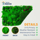 Home Genie Vertical Garden Artificial Mat with Leaves - Green  25 X 16 Inches