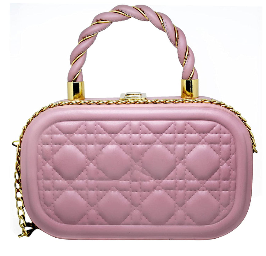 Pink Pure Leather Women Purse | Hand Clutches