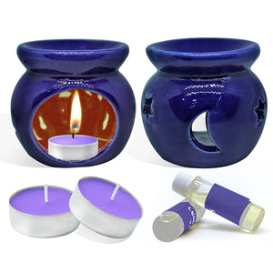 Home Genie Ceramic Non Electric Diffuser with 2 Tealight Candles