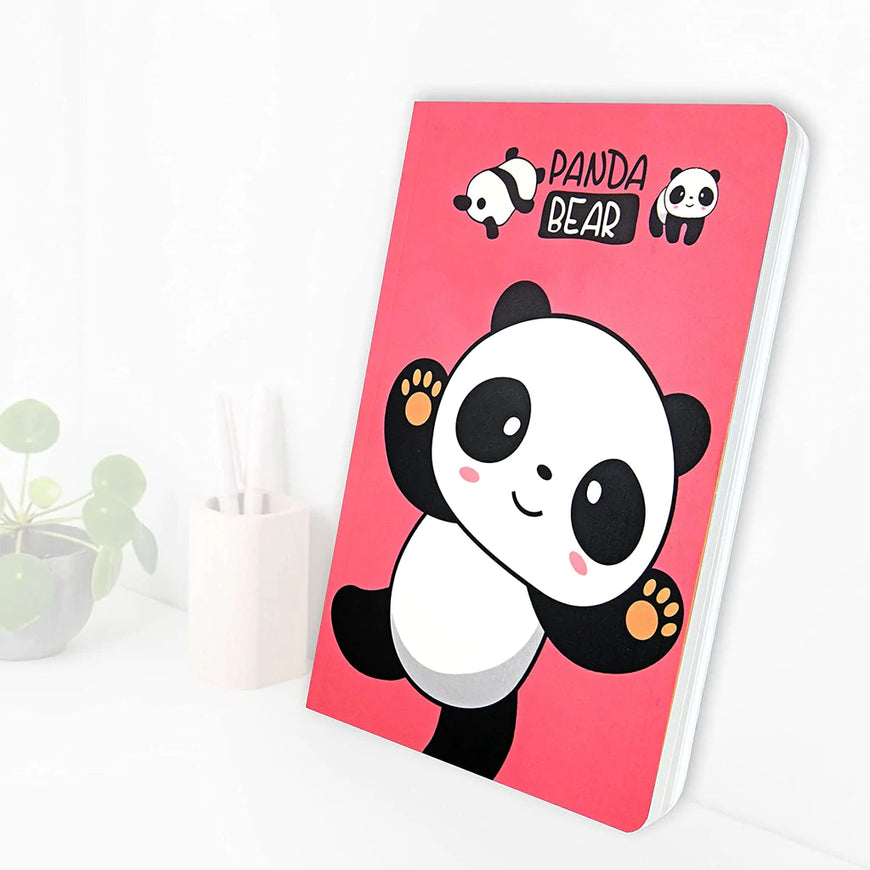 Home Genie Panda Print Pink Cover Notebook Diary