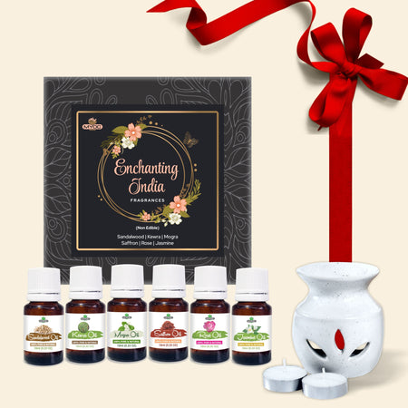 Salvia Gifts,Fragrances Oil Set,Aromatherapy Combo Enchanting India Diffuser Gift Combo Kit
