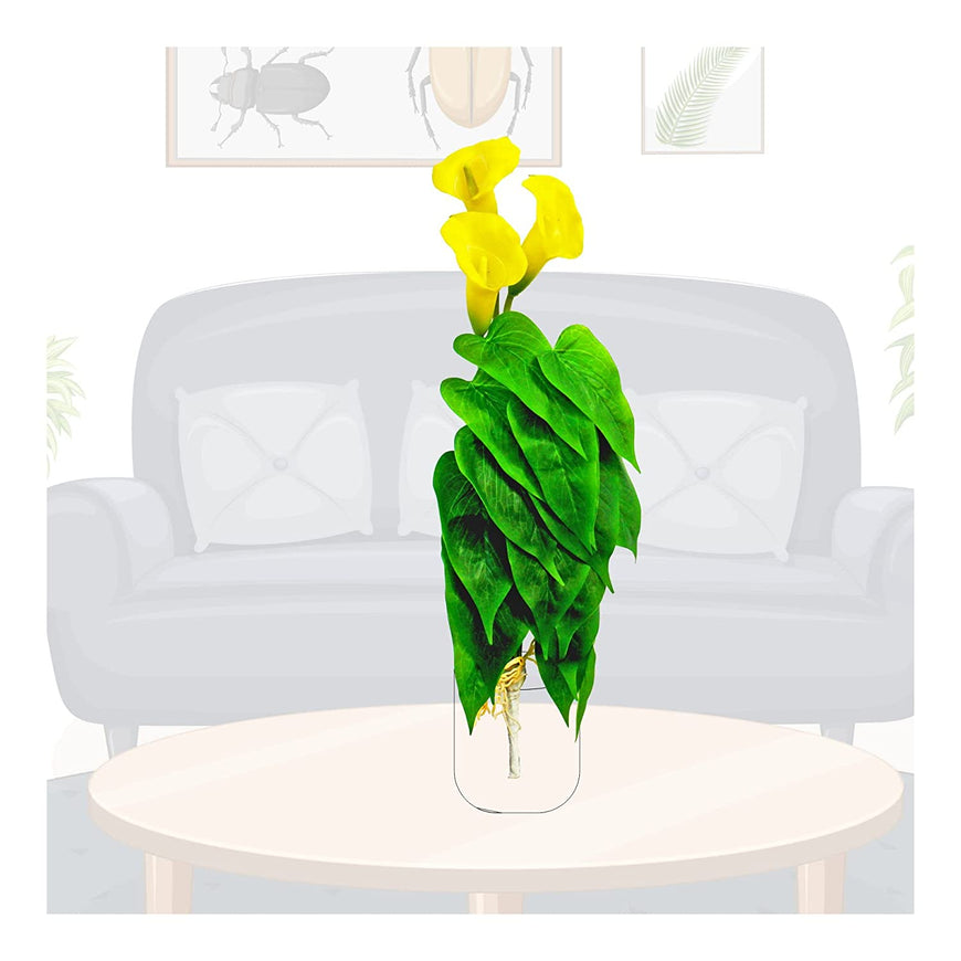 Home Genie Artificial Flower Anthurium Bunch with Vase 7 X 17 Inch